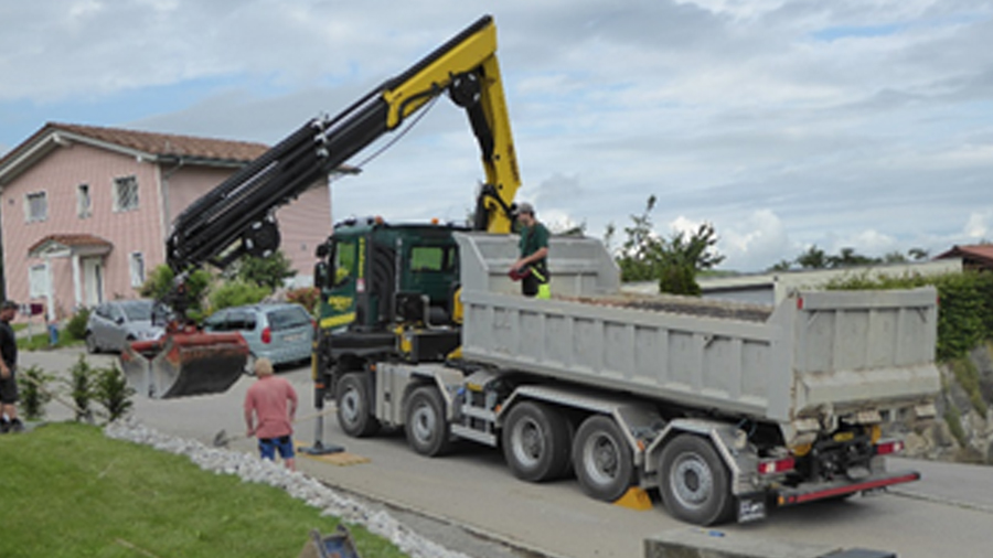 5 - essieux avec grue et grapin