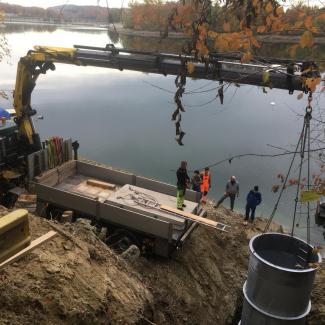 Travaux au bord du lac !